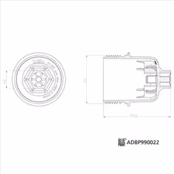 Couvercle, boîtier de filtre à huile BLUE PRINT ADBP990022 - Vue supplémentaire 5