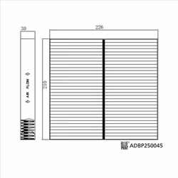 Filtre d'habitacle (filtre à pollen) BLUE PRINT ADBP250045 - Vue supplémentaire 5