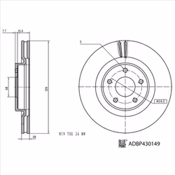 Disque de frein BLUE PRINT ADBP430149 - Vue supplémentaire 6