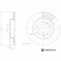 Disque de frein BLUE PRINT ADBP430150 - Vue supplémentaire 6
