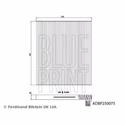 Filtre d'habitacle (filtre à pollen) BLUE PRINT ADBP250075