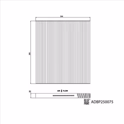 Filtre d'habitacle (filtre à pollen) BLUE PRINT ADBP250075 - Vue supplémentaire 4
