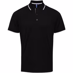 Premier - Polo - Hommes (Noir/Blanc)