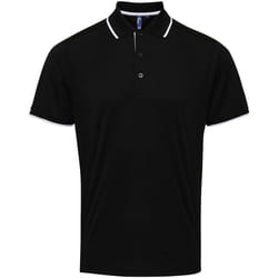 Premier - Polo - Hommes (Noir/Blanc)