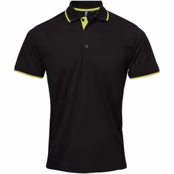 Premier - Polo - Hommes (Noir/Vert)