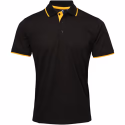 Premier - Polo - Hommes (Noir/Jaune)