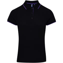 Premier Coolchecker - Polo sport - Femme (Noir/Violet)