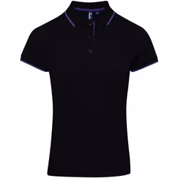 Premier Coolchecker - Polo sport - Femme (Noir/Violet)
