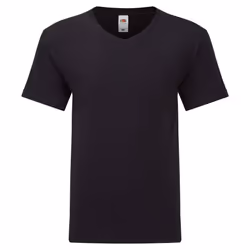 Fruit Of The Loom - T-shirt col V ORIGINAL - Homme (Noir)