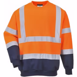 Portwest - Sweat de sécurité à deux ton - Homme (Orange / bleu marine)
