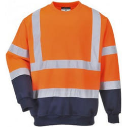 Portwest - Sweat de sécurité à deux ton - Homme (Orange / bleu marine)