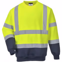 Portwest - Sweat de sécurité à deux ton - Homme (Jaune / bleu marine)