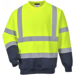 Portwest - Sweat de sécurité à deux ton - Homme (Jaune / bleu marine)