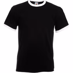Fruit Of The Loom -T-shirt à manches courtes - Homme (Noir/ Blanc)