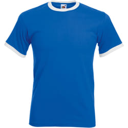 Fruit Of The Loom -T-shirt à manches courtes - Homme (Bleu roi/ Blanc)
