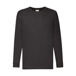 Fruit Of The Loom - T-Shirt à manches longues - Enfant unisexe (Gris foncé marne)