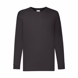 Fruit Of The Loom - T-Shirt à manches longues - Enfant unisexe (Gris foncé marne) - 3/4 ans