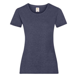 Fruit Of The Loom - T-shirt manches courtes - Femme (Bleu marine chiné)