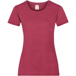 Fruit Of The Loom - T-shirt manches courtes - Femme (Rouge chiné)