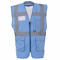 Yoko - Gilet de sécurité - Unisexe (Bleu ciel)