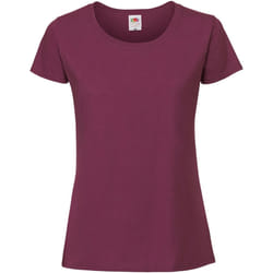 Fruit Of The Loom -T-Shirt - Femmes (Rouge foncé)