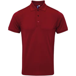Premier - Polo piqué COOLCHECKER - Homme (Bordeaux)
