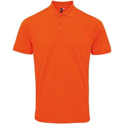 Premier - Polo piqué COOLCHECKER - Homme (Orange)
