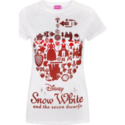 Disney - T-shirt métallisé ´Snow White and the Seven Dwarfs´ - Femme (Blanc / rouge)