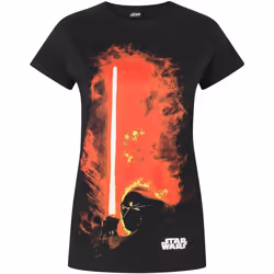 Star Wars - T-shirt sabre laser Dark Vador - Femme (Noir)