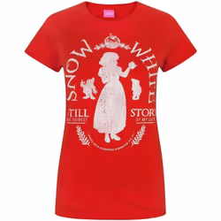 Disney - T-shirt Blanche-Neige effet vieilli - Femme (Rouge)