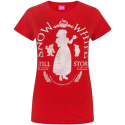 Disney - T-shirt Blanche-Neige effet vieilli - Femme (Rouge)