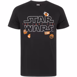 Star Wars - T-shirt badges Les Derniers Jedi - Homme (Noir)
