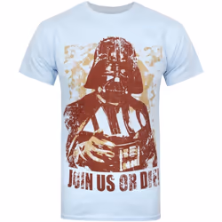 Star Wars - T-shirt Dark Vador ´Join Us Or Die!´ - Homme (Bleu pâle)