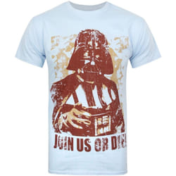 Star Wars - T-shirt Dark Vador ´Join Us Or Die!´ - Homme (Bleu pâle)