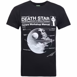Star Wars - t-shirt à imprimé ´Haynes Manuals Death Star´ - Homme (Noir)