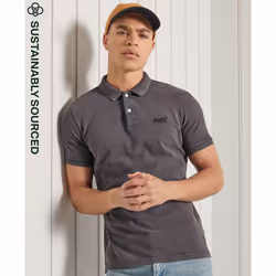 Polo piqué Superdry Vintage Destroyed en coton biologique