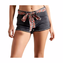Short Superdry Lace hot Femme Noir