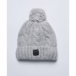 Bonnet Superdry Torsade Tweed Femme Gris