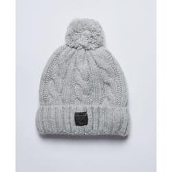 Bonnet Superdry Torsade Tweed Femme Gris