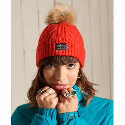 Bonnet en maille torsadée femme Superdry Lux