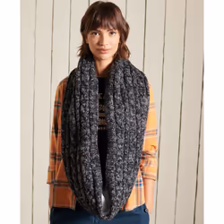 Echarpe Superdry Snood torsade Femme Noir