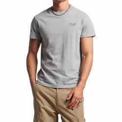 T-Shirt Vintage Embroidered Coton Gris