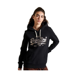Sweat Superdry Vintage logo Femme Noir