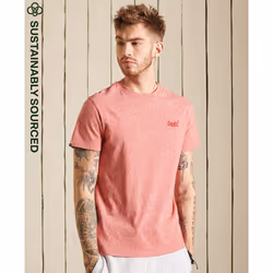 T shirt Superdry Logo brodé vintage Homme Rouge