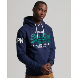 Sweat Superdry Vl Hood Homme Bleu - S