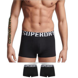 Boxer en coton biologique Superdry Dual Logo (x2)