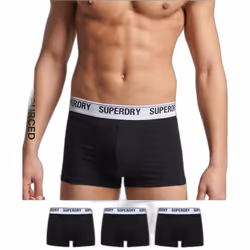 Boxer 3 Unités Coton Noir