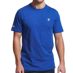 T-shirt Homme SUPERDRY Core Loose - Bleu - Manches courtes - Logo imprimé