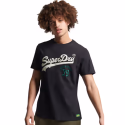 T shirt Superdry Code Applique Homme Noir