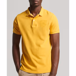 Polo Superdry Logo brodé Homme Jaune